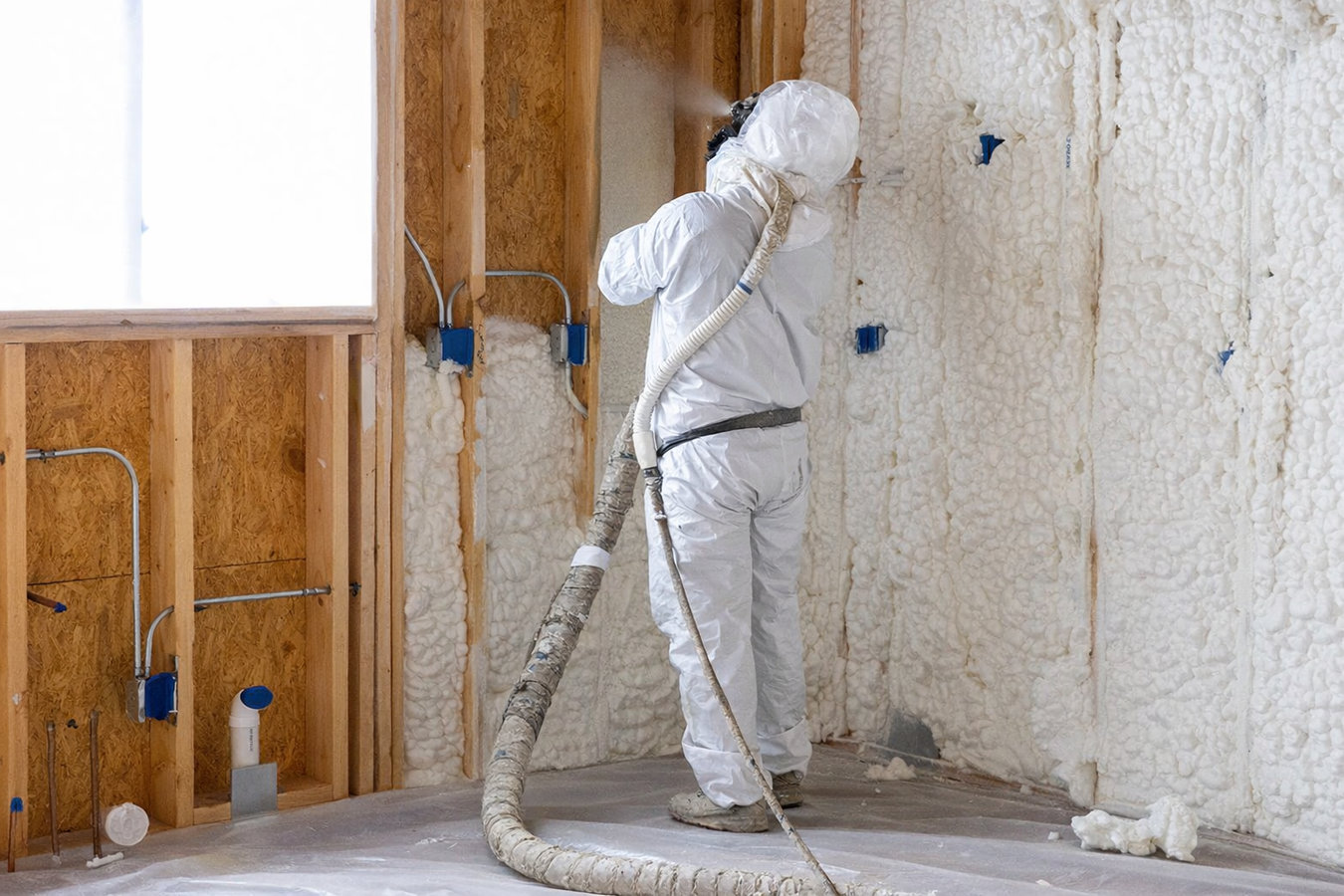 Spray foam insulation